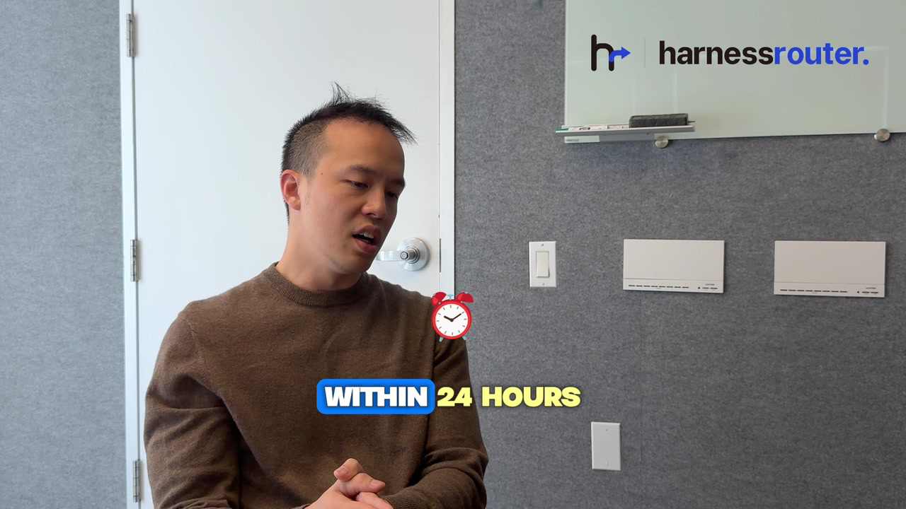 Edward Tiong of Readily describing reaching production with HarnessRouter within 24 hours.